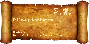 Pilnay Norberta névjegykártya